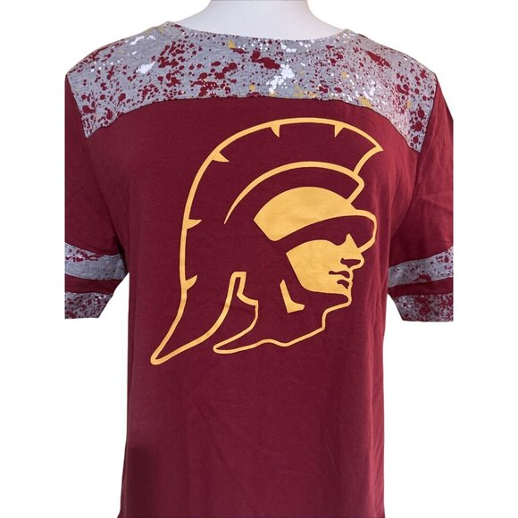 USC Trojans Splatter Paint SS Shirt Women's M Colosseum Athletics NEW - Picture 2 of 8